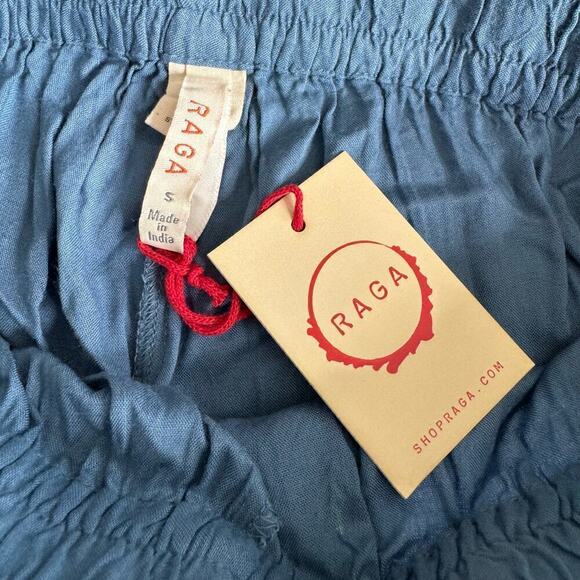 Raga Anthropologie Shorts Embroidered‎ Pull On Blue Boho Size S NEW - Picture 7 of 11